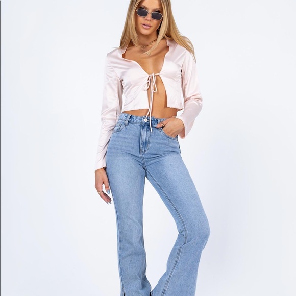 PRINCESS POLLY LONG SLEEVE FRONT TIE TOP - Picture 8 of 9